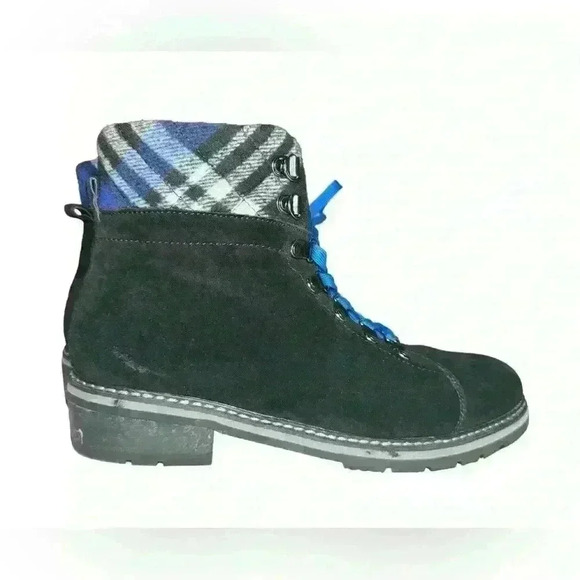 Blondo Raina Waterproof Ankle Boots Blue Flannel trim 9.5​ - Picture 5 of 16